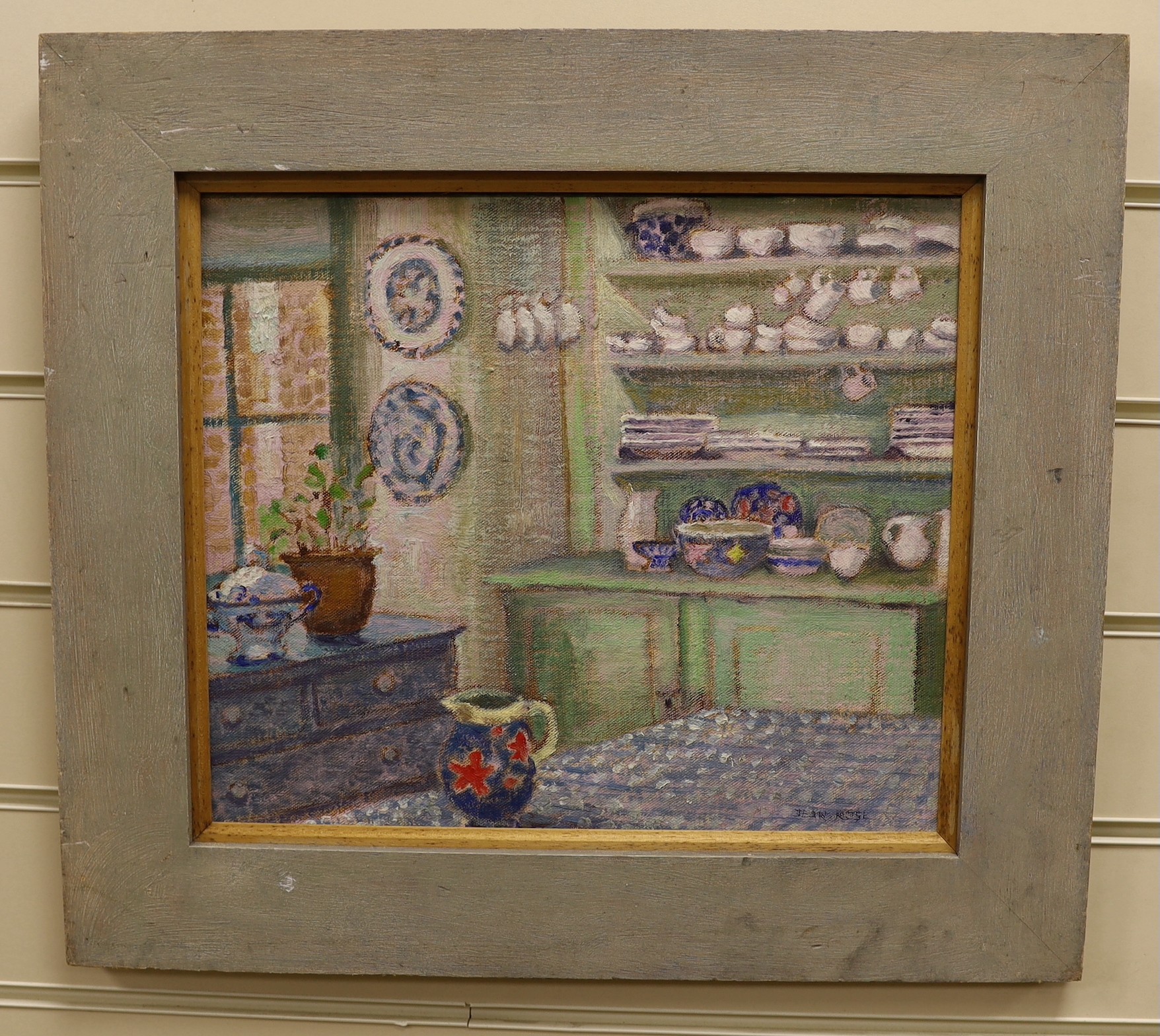 Jean Rose (b.1933), oil on board, 'Kate's Kitchen', signed, 29 x 34cm